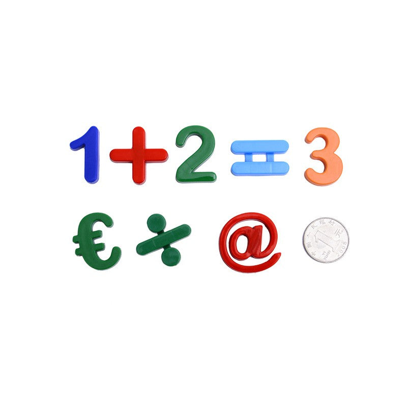 Set 37 Cifre si Simboluri, Vivimall, Magnetice, pentru Frigider, din Plastic, +3 Ani, 13 x 18 x 14 cm, Multicolor - vivimall.ro