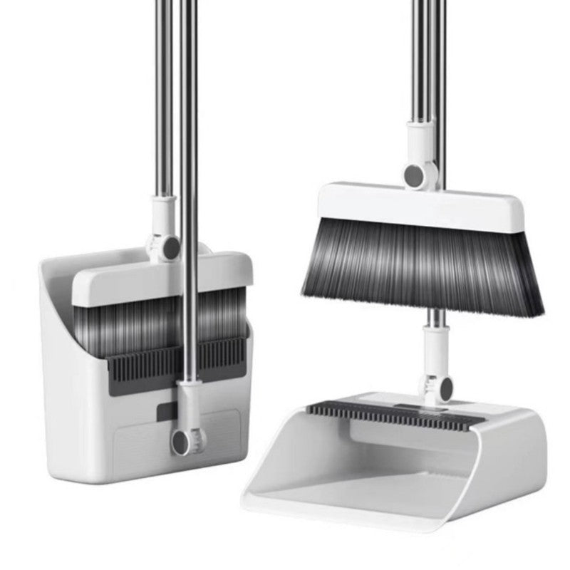 Matura Perie si Faras cu Coada Vivimall, Set 3in1, cu Dinti de Pieptene pentru Curatare Matura, rotativ, pliabil, detasabil, Otel inoxidabil si Polipropilena, Alb - vivimall.ro