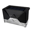 Set 4 aplice solare LED Vivimall pentru trepte și borduri, carcasă neagră ABS+PC, lumină alb cald, vedere frontală
