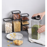 Set 4 Recipiente din Plastic, Vivimall, pentru Alimente/Obiecte, Inchidere Ermetica, 1 x 460 ml, 2 x 700 ml, 1 x 1300 ml, Transparent - vivimall.ro