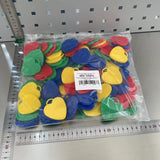 Set 4 Greutati pentru Baloanele cu Heliu, Vivimall, 32 grame, 8 grame Fiecare, Plastic, Forma Inima, Multicolor - vivimall.ro