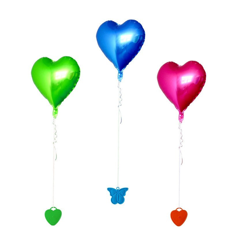 Set 4 Greutati pentru Baloanele cu Heliu, Vivimall, 32 grame, 8 grame Fiecare, Plastic, Forma Inima, Multicolor - vivimall.ro