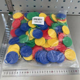 Set 4 Greutati pentru Baloanele cu Heliu, Vivimall, 32 grame, 8 grame Fiecare, Plastic, Forma Smiley Face, Multicolor - vivimall.ro