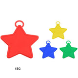 Set 4 Greutati pentru Baloanele cu Heliu, Vivimall, 60 grame, 15 grame fiecare, Plastic, Forma Stelute, Multicolor - vivimall.ro