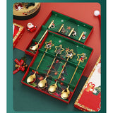 Set 4 Lingurite, Flippy, Tema Craciun, Model Carry The Merry, 4 Modele Tip Pandantiv cu Steluta, din Otel Inoxidabil, 19 x 16 x 2 cm, Multicolor - vivimall.ro