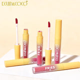 Set Luciu de buze, Kevin&Coco, Fries Baby, 4 Lip Gloss-uri, Stralucire si Hidratare Intensa, Rezistent, Model B, Multicolor