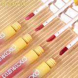 Set Luciu de buze, Kevin&Coco, Fries Baby, 4 Lip Gloss-uri, Stralucire si Hidratare Intensa, Rezistent, Model B, Multicolor