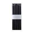 Set 4 lumânări negre din parafină, 2,2 x 25 cm, pentru suport de masă — vedere frontală
