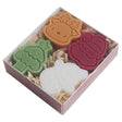 Set 4 Lumanari Parfumate, Vivimall, Model Craciun, din Parafina, 10.2 x 9.1 x 2.7 cm, Multicolor - vivimall.ro