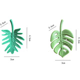 Set 4 Magneti de Frigider, Vivimall, Model Frunze, din ABS si Magnet, Verde - vivimall.ro