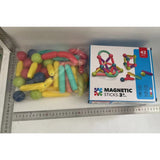 Set 42 de Piese Magnetice de Constructie, Vivimall, Puzzle, Forme, 3 Ani, ABS, Magnet, 20x6.5x18 cm, Multicolor - vivimall.ro