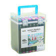 Set Cutie 48 Markere, Vivimall, cu Alcool, Artist Markers, Cutie Plastic cu Maner, Vivimall, Multicolor - vivimall.ro