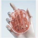 Set 4in1 de Ingrijire Unghii pentru Bebelusi, Vivimall, Cutie de Depozitare Dinozaur Transparent, 0-6 Ani, 11.5 x 9 x 3 cm, Roz - vivimall.ro