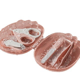 Set 4in1 de Ingrijire Unghii pentru Bebelusi, Vivimall, Cutie de Depozitare Dinozaur Transparent, 0-6 Ani, 11.5 x 9 x 3 cm, Roz - vivimall.ro