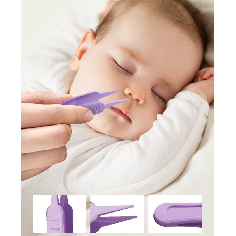 Set 4in1 de Ingrijire Unghii pentru Bebelusi, Vivimall, Cutie de Depozitare Texturata, 0-6 Ani, 13.6x8x2 cm, Mov - vivimall.ro