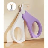 Set 4in1 de Ingrijire Unghii pentru Bebelusi, Vivimall, Cutie de Depozitare Transparenta, 0-6 Ani, 13.6x8x2 cm, Mov - vivimall.ro