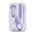 Set 4in1 de Ingrijire Unghii pentru Bebelusi, Vivimall, Cutie de Depozitare Transparenta, 0-6 Ani, 13.6x8x2 cm, Mov - vivimall.ro