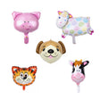 Set 5 Baloane Folie Metalizata, Vivimall, Figurine Animale Domestice, 30 cm, Ambalaj Individual, Pai inclus, Umflare cu Aer sau Heliu, Multicolor - vivimall.ro