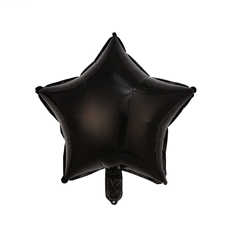 Set 5 Baloane din Folie Metalizata, Vivimall, Figurine, Tema Halloween, Pai Inclus, Ambalaj Individual, Umflare cu Aer sau Heliu, Figurina Craniu 50.5x74 cm, Stelute si Cerculete 45 cm, Alb-Negru - vivimall.ro