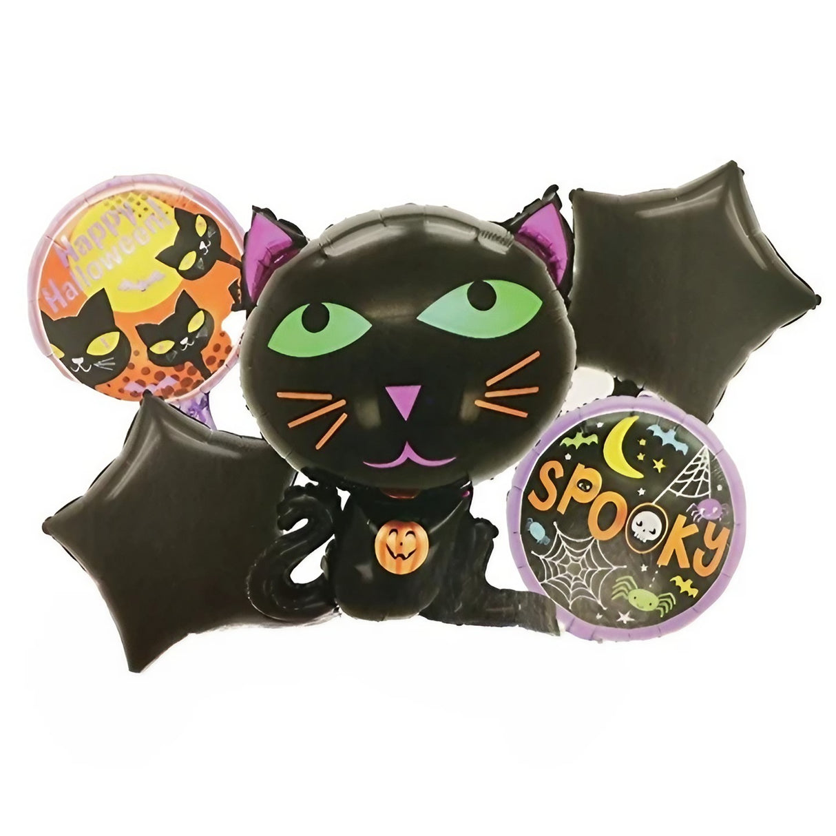 5 db-os Halloween macskás lufi szett | HalloweenGlow