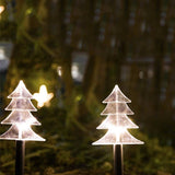 Set 5 Lampi solare LED de exterior Tip Brad pentru gradina Vivimall, 37 cm, Alb Cald - vivimall.ro