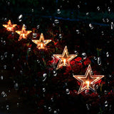 Set 5 Lampi solare LED de exterior Tip Stea pentru gradina Vivimall, 35.5 cm, Alb Cald - vivimall.ro