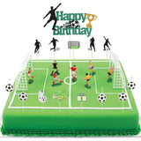 Set 5 Lumanari de Tort, Vivimall, Model Mingi de Fotbal, 3.5 cm, din Ceara, Alb/Negru - vivimall.ro