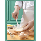 Set 5 Ustensile de Bucatarie, Vivimall, din Silicon+Inox, Termorezistente, Antiaderente, 28 x 26 x 2 cm, Alb Ivory - vivimall.ro