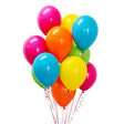 Set 50 baloane din latex metalizate multicolore, model Party, diametru 30 cm, vedere de ansamblu