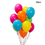 Set 50 Baloane din Latex Metalizate, Vivimall, Model Party, 30 cm, Multicolore, 2.4 g - vivimall.ro