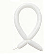 Set 50 baloane de modelaj Flippy din latex alb, dimensiuni 30×1,5 cm, vedere frontală produs