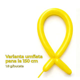 Baloane modelaj Flippy galbene extinse, capacitate până la 150 cm, detaliu material latex