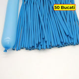 Set 50 baloane de modelaj Flippy 30 cm, aranjate în formă de evantai, vedere de sus