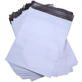 Set 500 pungi curierat 350x400x40mm cu bandă adezivă, exterior alb și interior negru, vedere frontală