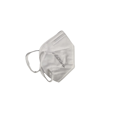 Set 55 măști FFP2 albe de unică folosință, 5 straturi filtrare, ambalaj individual, standard EN 149:2001