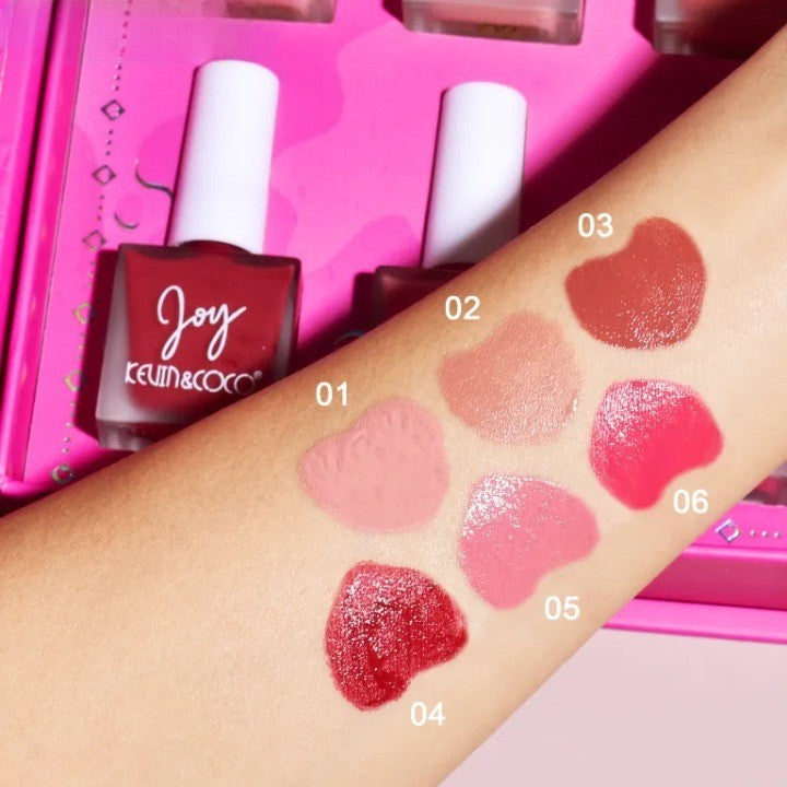 Set 6 Blush-uri lichide, Kevin&Coco, Ice Cream, 19.1 x 15.1 x 3.4cm - vivimall.ro