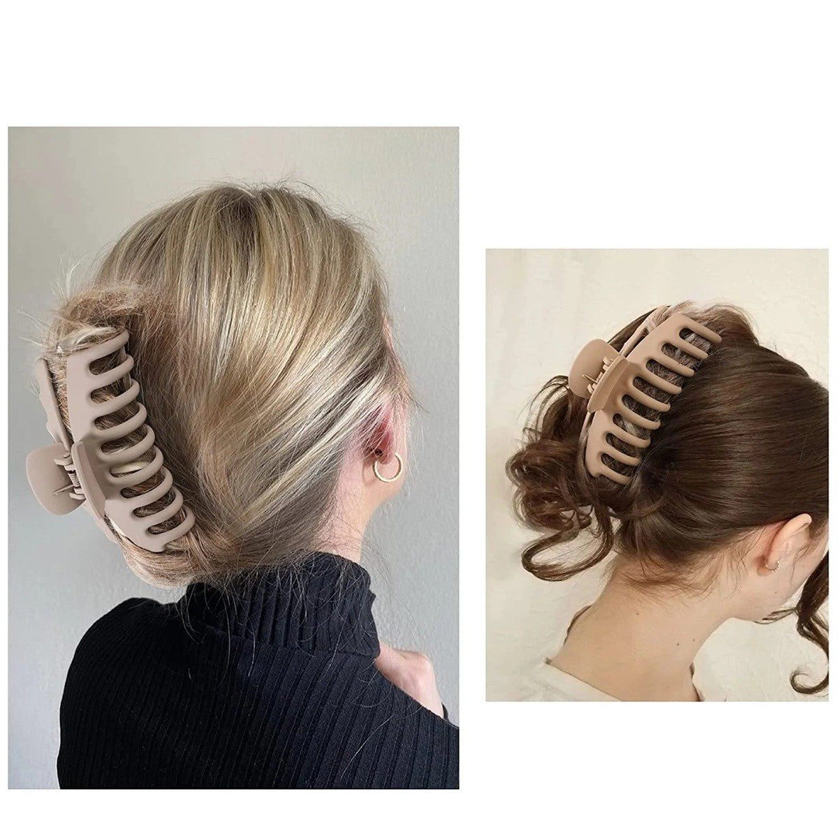 Detaliu clemă de păr din silicon flexibil, design ergonomic, culori vesele asortate