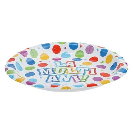 Set 6 Farfurii Carton La Multi Ani 30 Cm | CheerTime 2 - vivimall.ro
