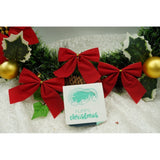 Set 6 fundite pentru brad, Rosii, clasice , 7 x 8 cm, din poliester, Vivimall - vivimall.ro