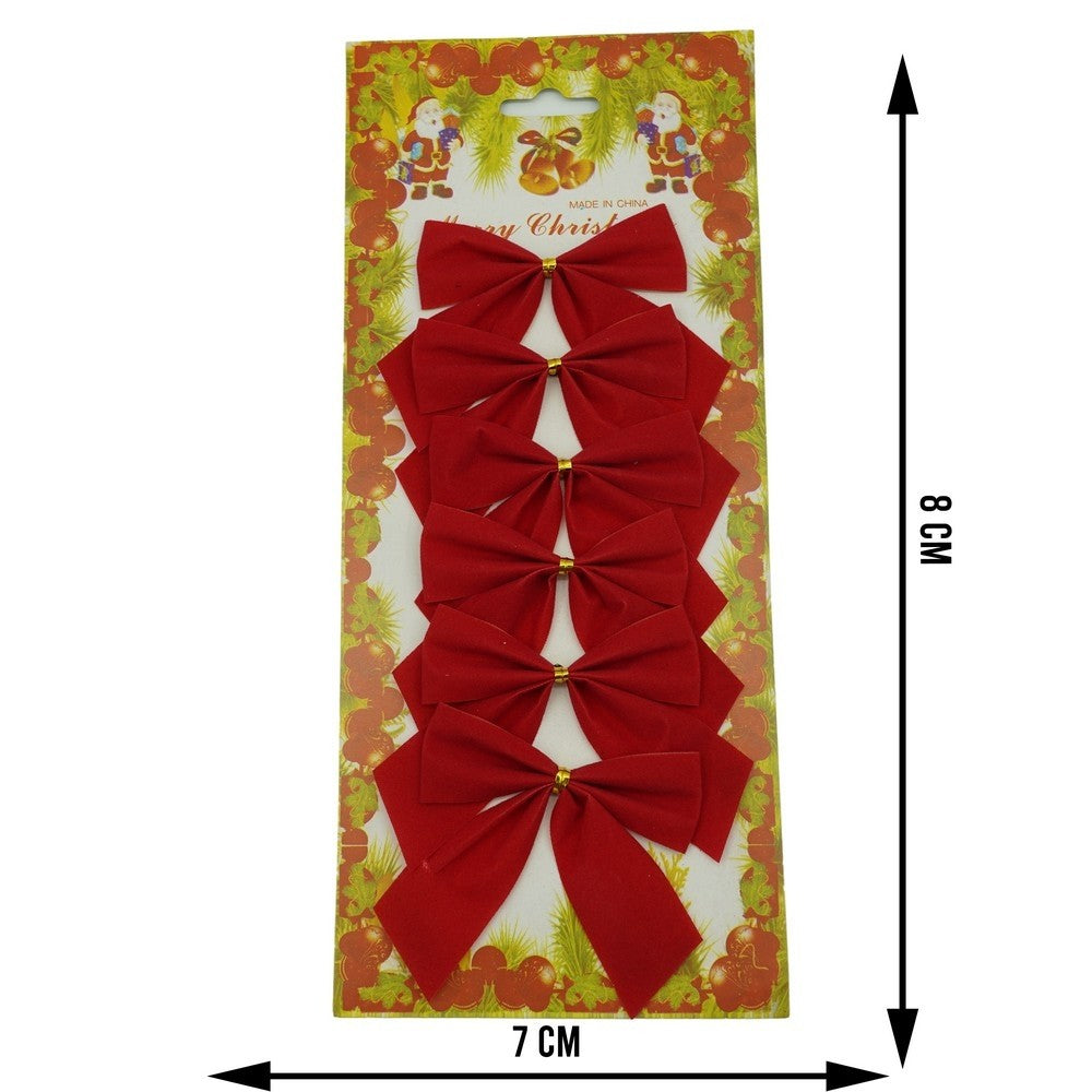 Set 6 fundite pentru brad, Rosii, clasice , 7 x 8 cm, din poliester, Vivimall - vivimall.ro