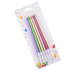 Set 6 Lumanari de Tort, Vivimall, din Parafina, 11 x 0.4 cm, Lucioase, Multicolor - vivimall.ro