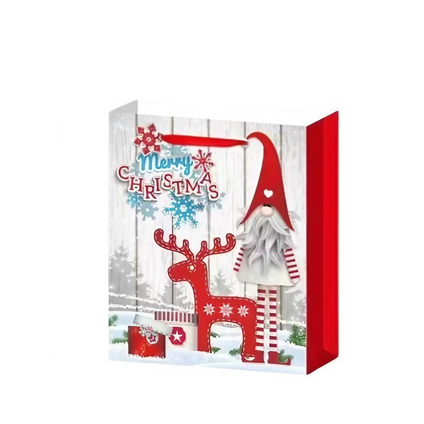 Set 6 Pungi Cadou, Vivimall, Imprimeu Tematica Gnomi, Model Random, din Hartie, Impachetare Usoara a Cadourilor, 18.5x22.5x8.5 cm, Multicolor - vivimall.ro