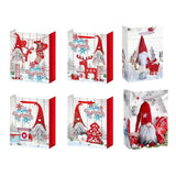 Set 6 Pungi Cadou, Vivimall, Imprimeu Tematica Gnomi, Model Random, din Hartie, Impachetare Usoara a Cadourilor, 18.5x22.5x8.5 cm, Multicolor - vivimall.ro