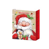 Set 6 Pungi Cadou, Vivimall, Imprimeu Tematica Mos Craciun si Ursuleti, Model Random, din Hartie, Impachetare Usoara a Cadourilor, 18.5x22.5x8.5 cm, Multicolor - vivimall.ro