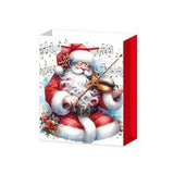 Set 6 Pungi Cadou, Vivimall, Imprimeu Tematica Mos Craciun, Ursuleti, Brazi, Model Random, din Hartie, Impachetare Usoara a Cadourilor, 18.5x22.5x8.5 cm, Multicolor - vivimall.ro