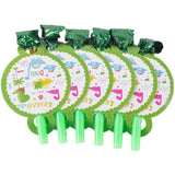 Set 6 Suflatori, Vivimall, Colectia Dino Park, 12 x 7 cm, din Carton/Plastic/Hartie, Multicolor - vivimall.ro