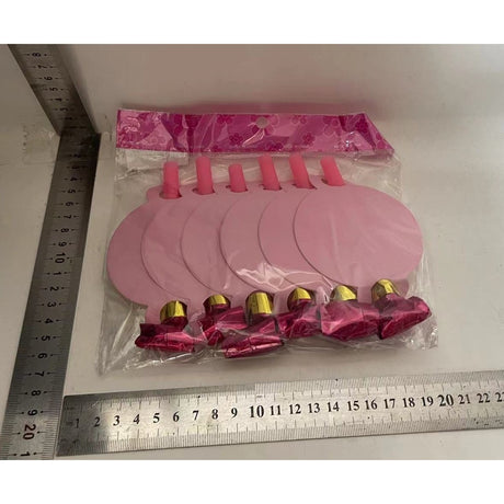 Set 6 Suflatori Happy Birthday, Vivimall, pentru Petrecere, Roz - vivimall.ro