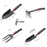 Set 7 Unelte de Gradina Vivimall, pentru Plantare Prelucrare Sol si Ingrijire Plante, Material PVC si cardboard, 31.5 x 8 cm, negru - vivimall.ro