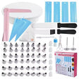 Set 70 Piese Ustensile pentru Ornare Prajituri, Vivimall, din Plastic si Otel Inoxidabil, Multicolor - vivimall.ro