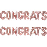 Set 8 Baloane din Folie Metalizata, Vivimall, Model Scris Congrats, Litere de 40 cm, Tema Absolvire, Baloane Party, Ambalaj Individual, Pai Inclus, Umflare cu Aer sau Heliu, Roz - vivimall.ro